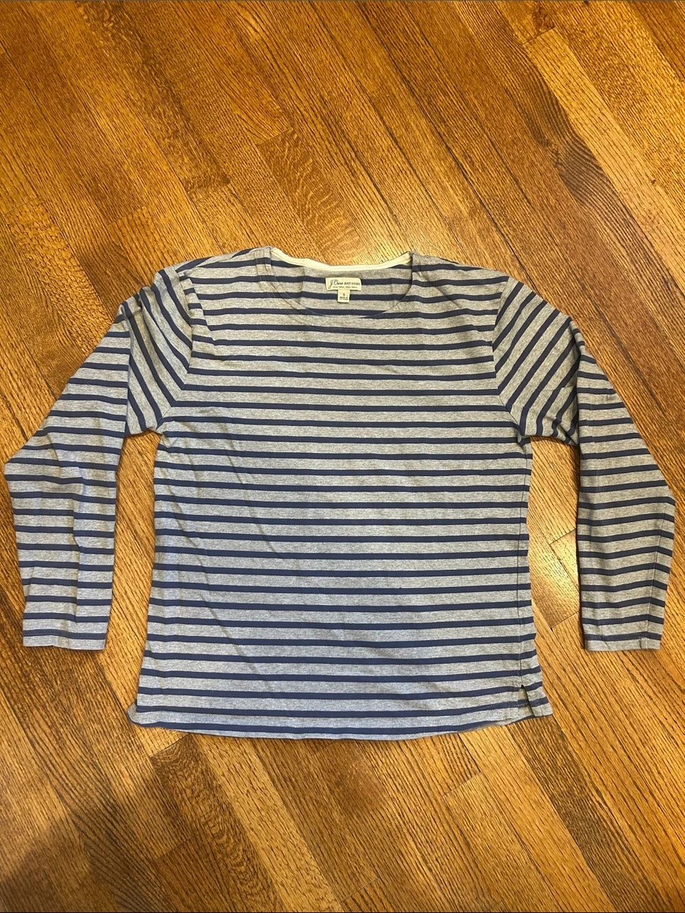 J. Crew Blue & Gray Men’s Striped Long Sleeve 100% Cotton Shirt - Small